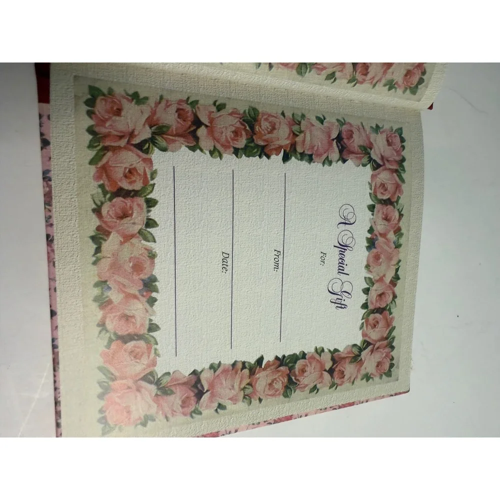 Sweet Rose of‎ Friendship Keepsake Journal Gift Book Floral Design- pre owned